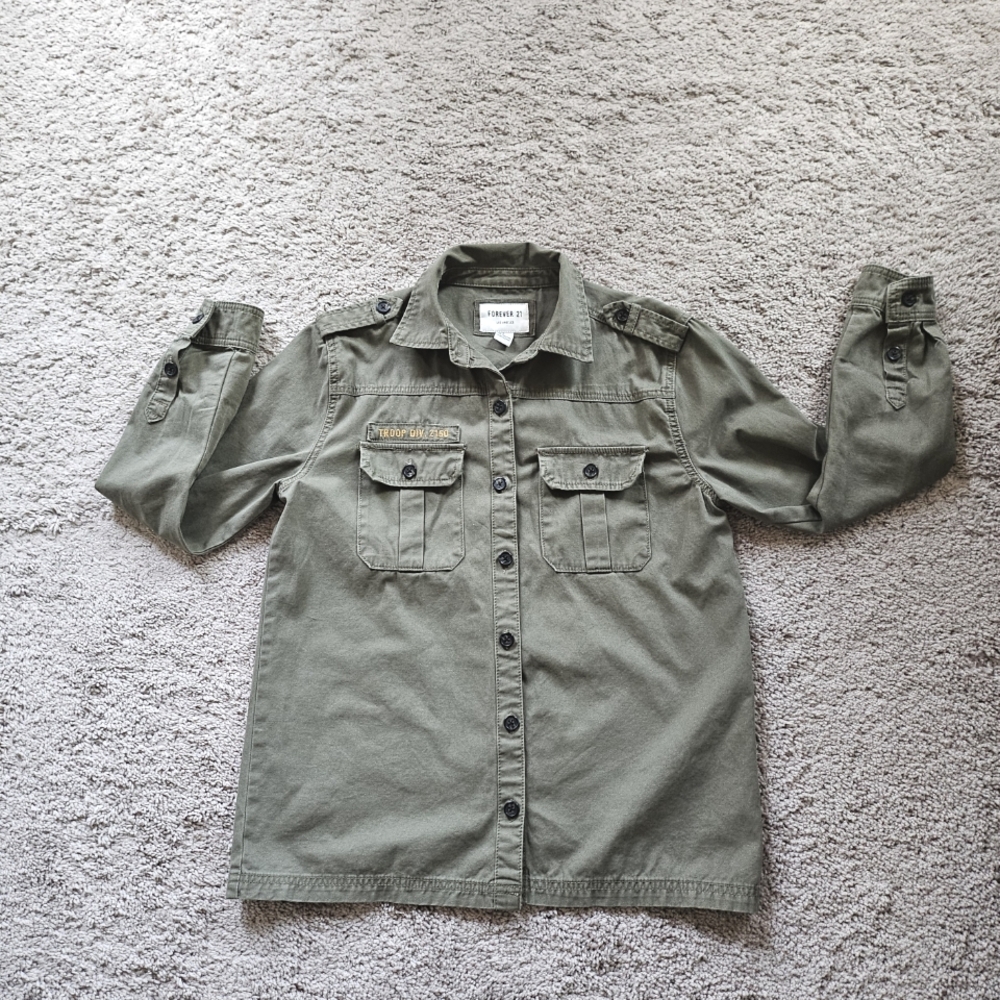 Green Button-Up Jacket